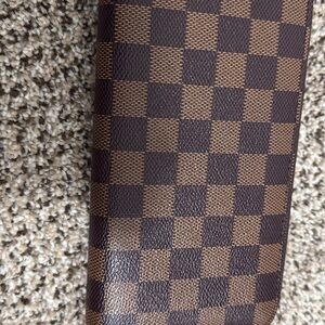 Checkered Brown Wallet